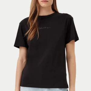 CALVIN KLEIN STRAIGHT FIT BLOUSE - BLACK