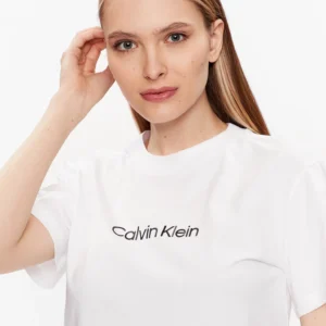 CALVIN KLEIN LOGO BLOUSE - WHITE