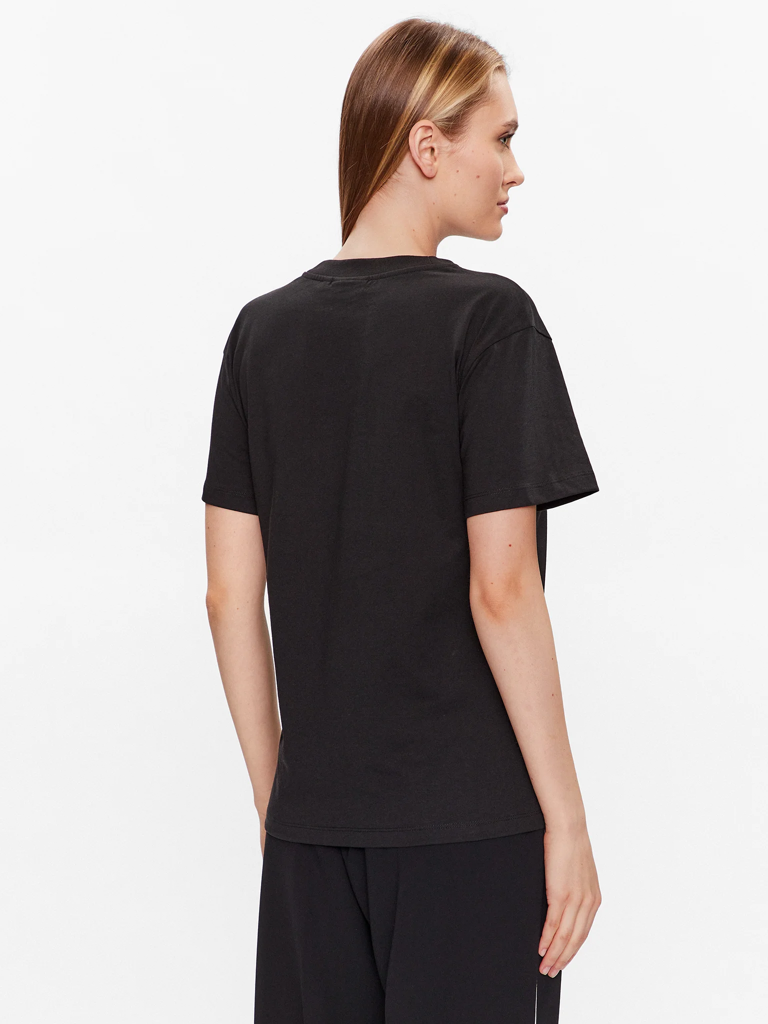 CALVIN KLEIN LOGO BLOUSE - BLACK - Image 3