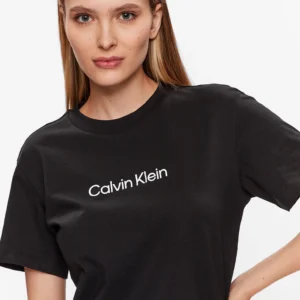 CALVIN KLEIN LOGO BLOUSE - BLACK