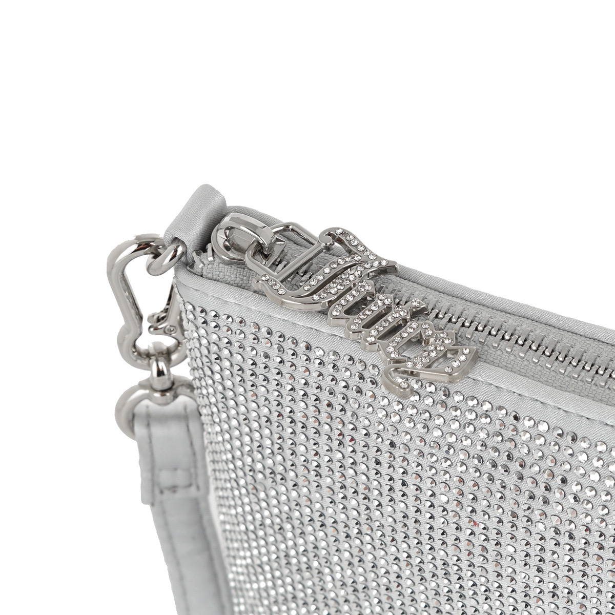 JUICY COUTURE CRYSTAL EMBELLISHED POUCH - SILVER - Image 3