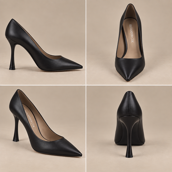 8CM MATTE HEELS - BLACK - Image 2