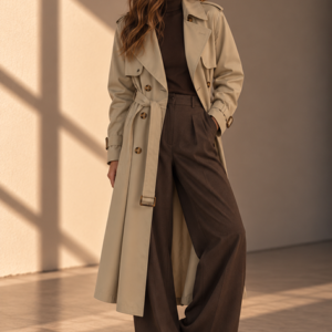 LYRA LONG RAINCOAT - BEIGE