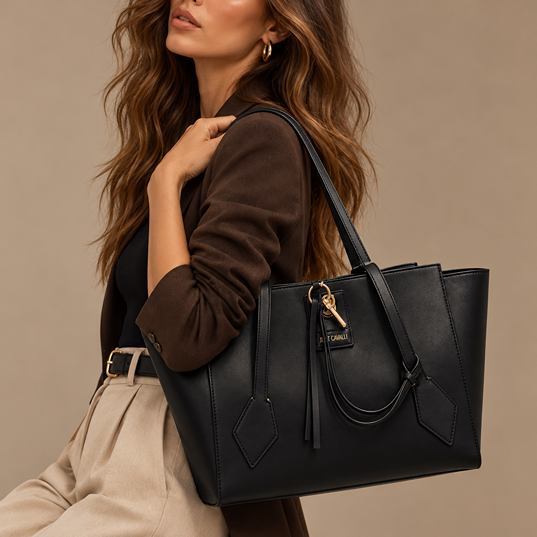 JUST CAVALLI LARGE LOCKER SIDE FLAPPED SHOULDER BAG - Image 2