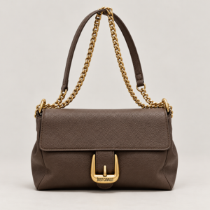 JUST CAVALLI MEDIUM EVELYN HANDBAG - MOCCA BROWN