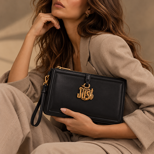 JUST CAVALLI SNAKE LOGO POUCH - Image 2