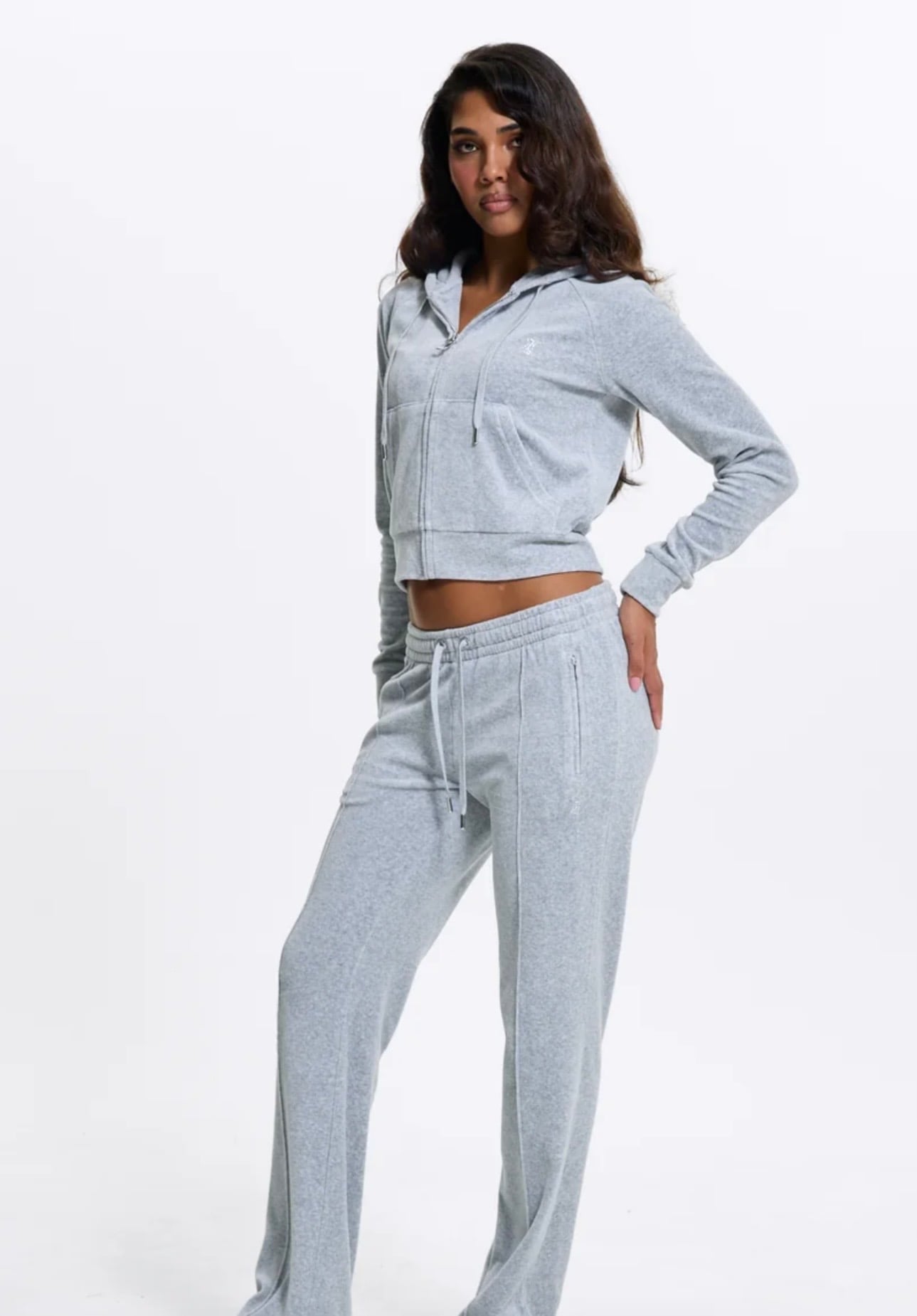 JUICY COUTURE VELOUR CRYSTAL SET - SCHOLAR GREY
