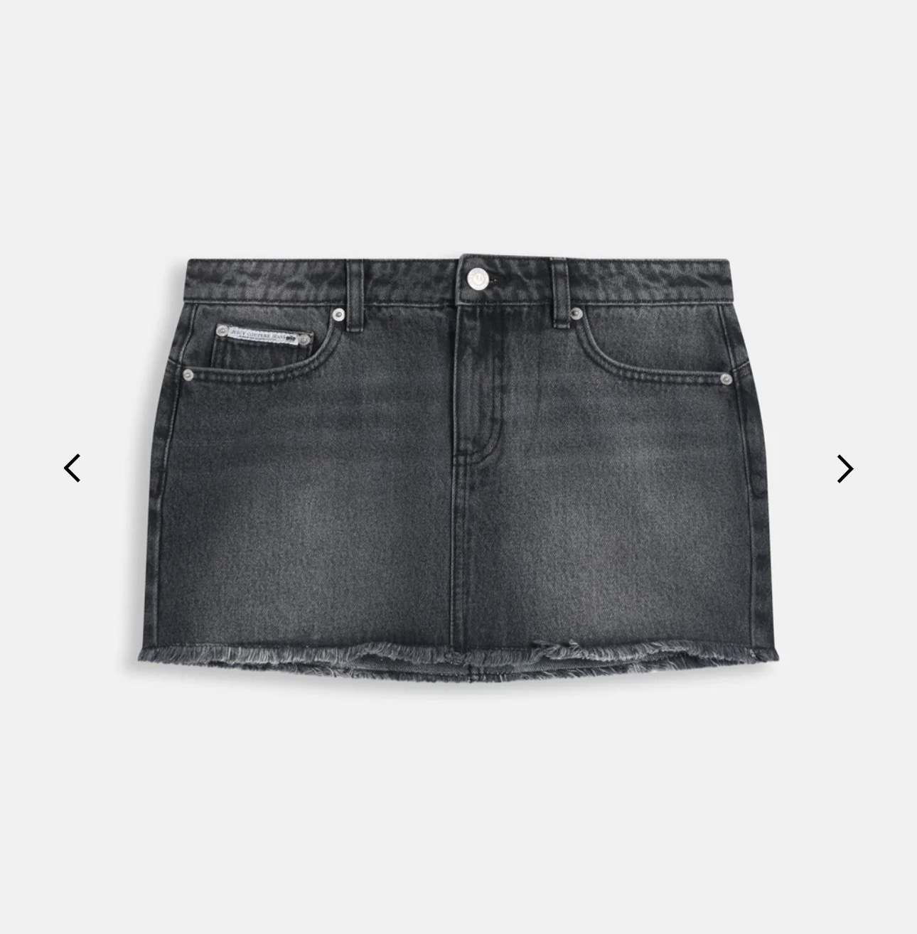 JUICY COUTURE CRYSTAL DENIM MINI SKIRT - BLACK - Image 6