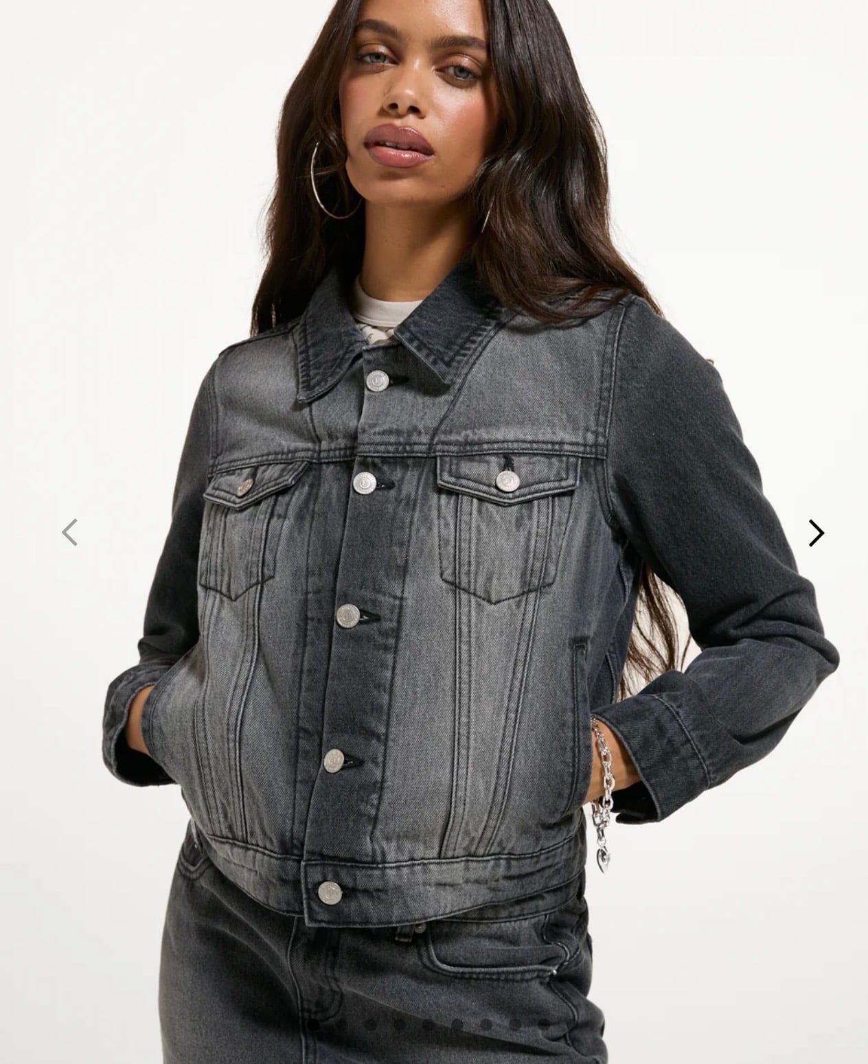 JUICY COUTURE CRYSTAL DENIM JACKET - BLACK - Image 6