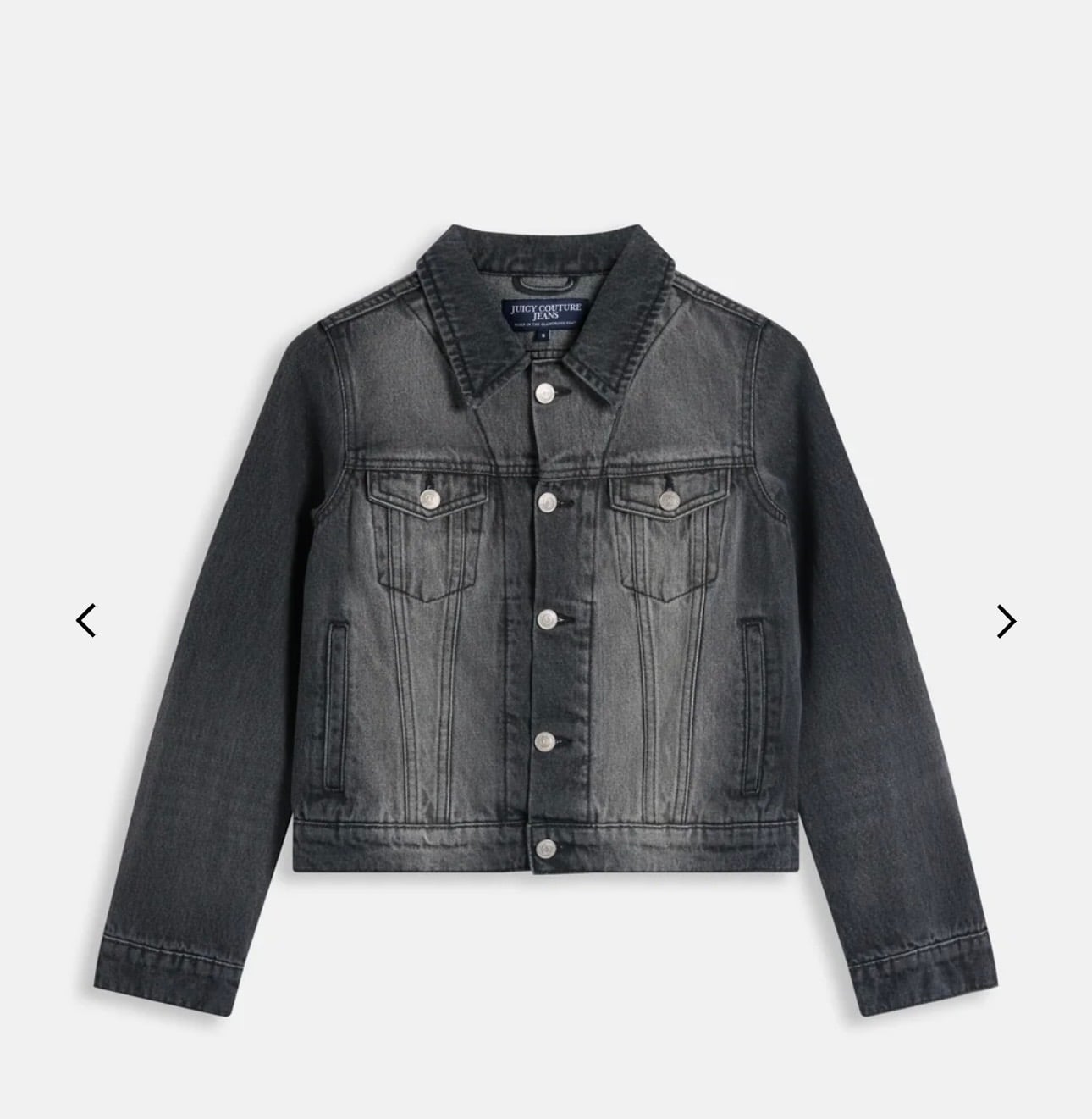 JUICY COUTURE CRYSTAL DENIM JACKET - BLACK - Image 3