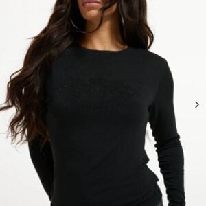 JUICY COUTURE PUPPIES EMBELLISHED BLACK TOP