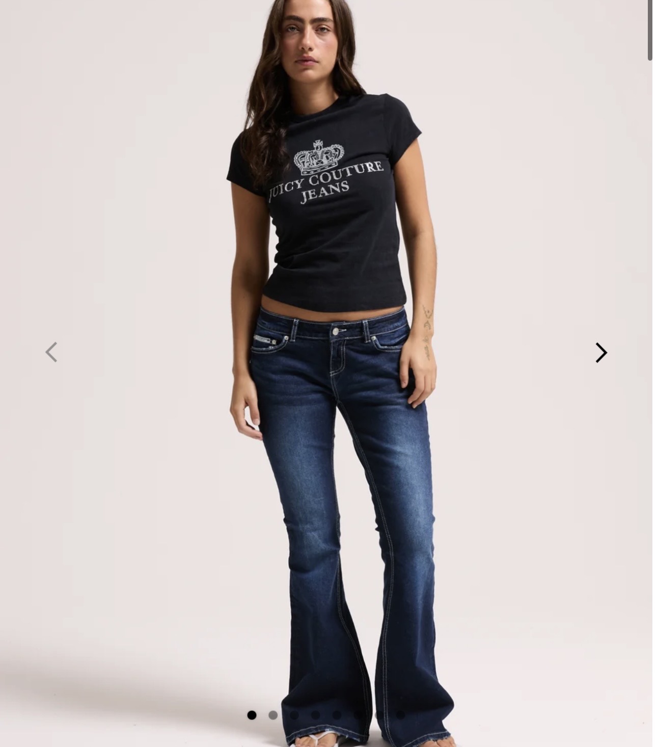 JUICY COUTURE CRYSTAL FLARED DENIM - BLUE - Image 6