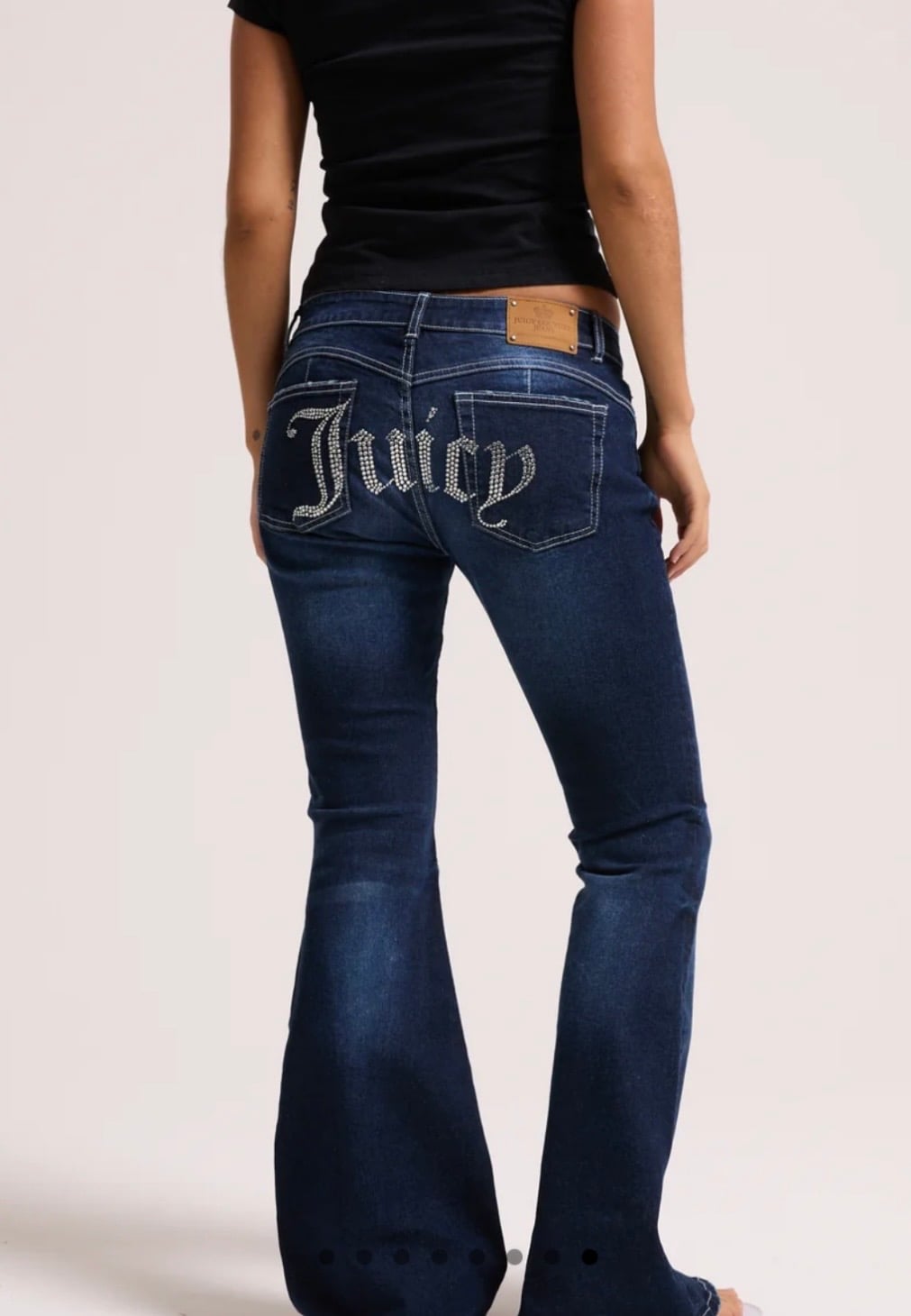 JUICY COUTURE CRYSTAL FLARED DENIM - BLUE