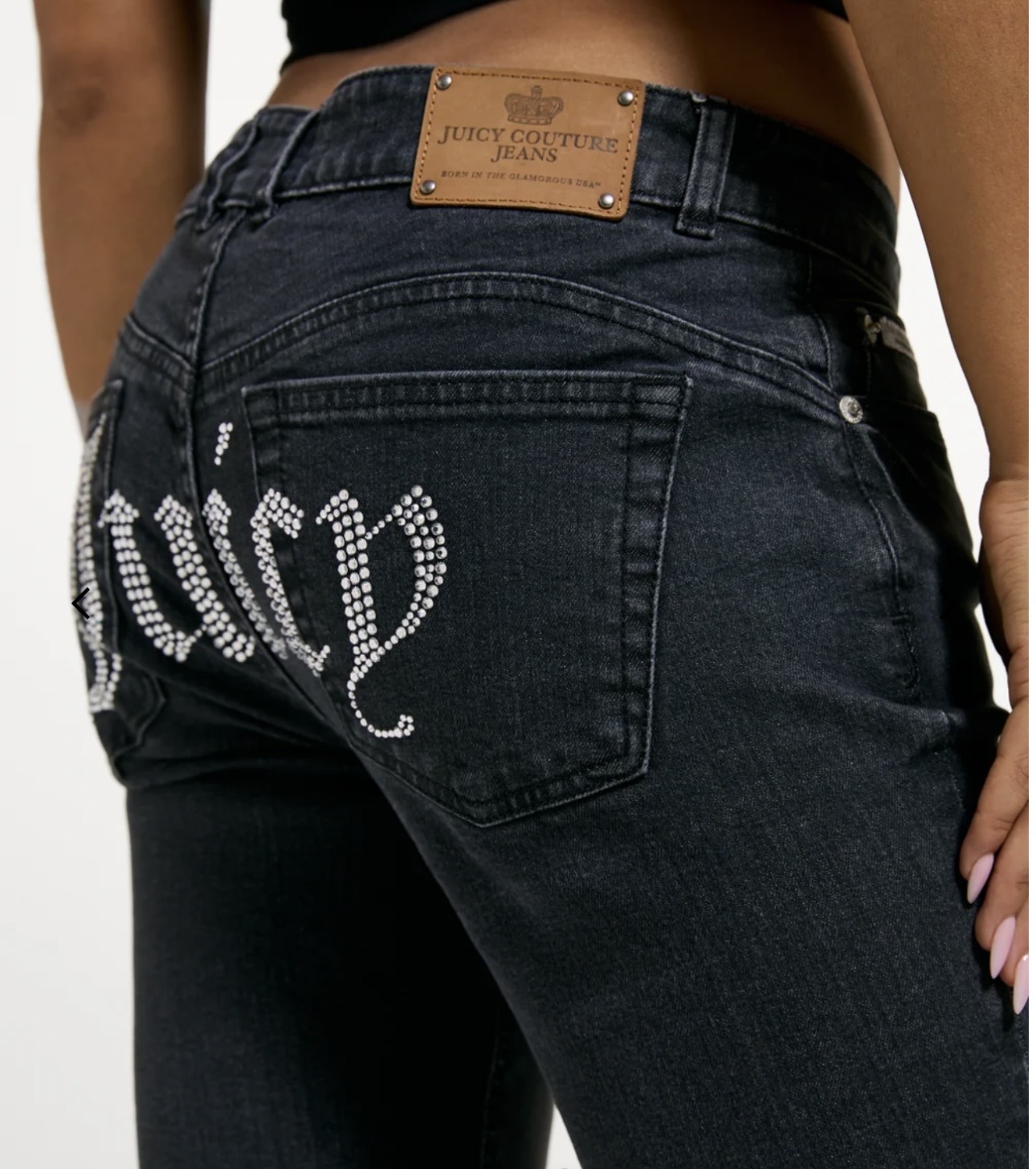 JUICY COUTURE CRYSTAL FLARED DENIM - BLACK - Image 2