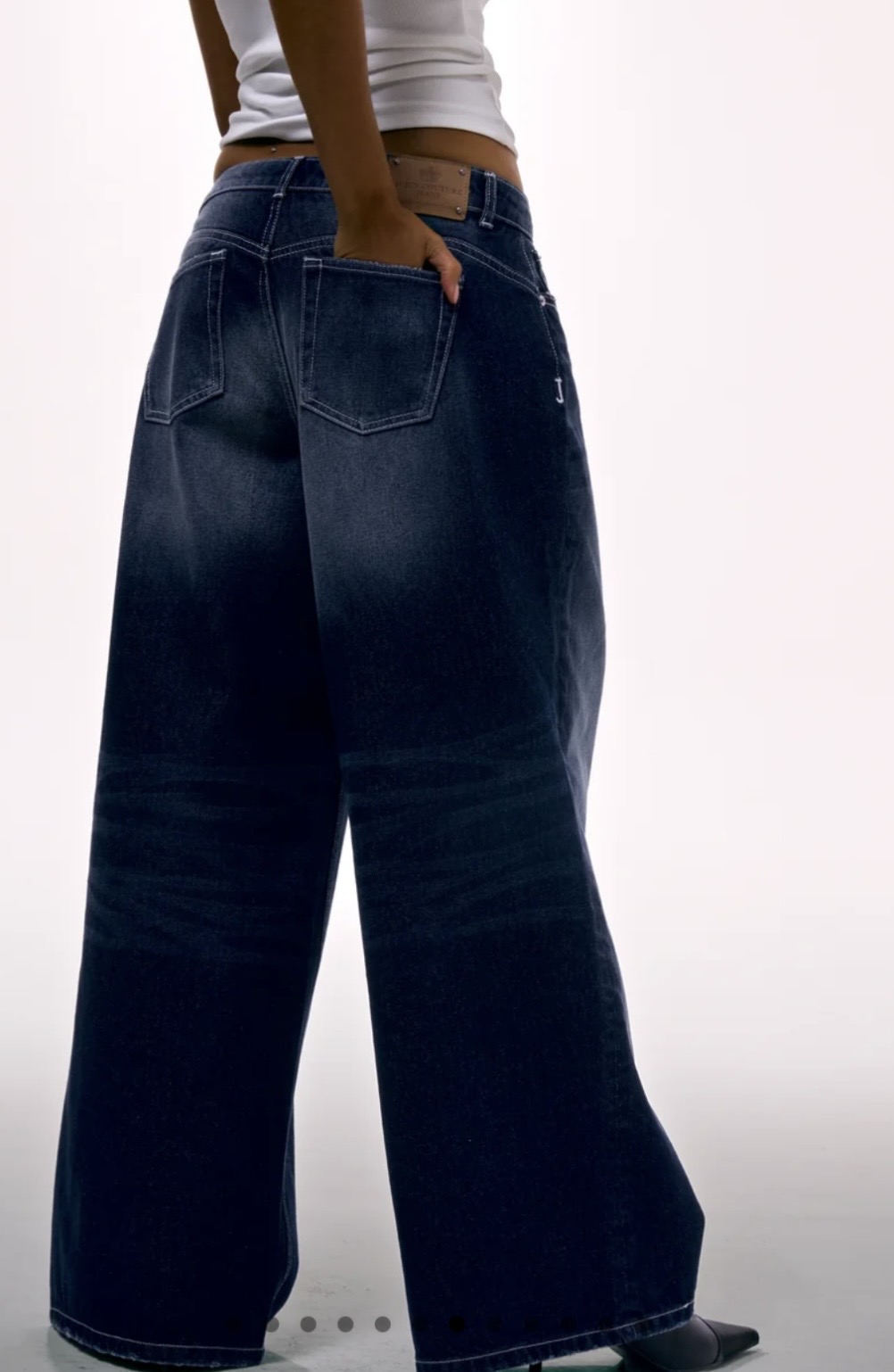 JUICY COUTURE CRYSTAL OVERSIZED DENIM - BLUE - Image 3
