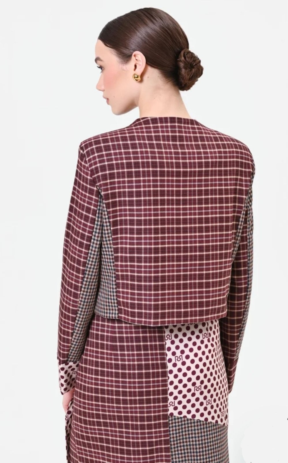 STRIPED - DOTTED BOW EMBELLISHED JACKET - Image 2