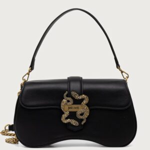 JUST CAVALLI ICONIC SNAKE HANDBAG - BLACK