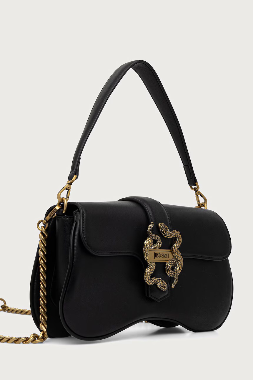 JUST CAVALLI ICONIC SNAKE HANDBAG - BLACK - Image 2