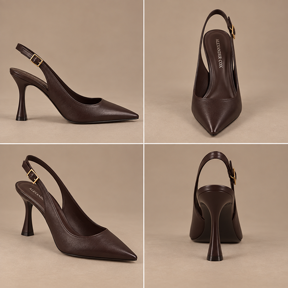 6CM STRAPPED MULE - BROWN