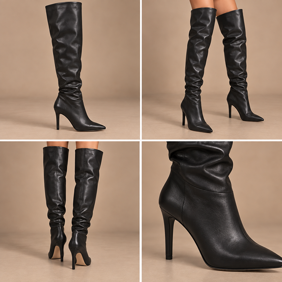 HALCYON OVER THE KNEE BOOT - BLACK - Image 2