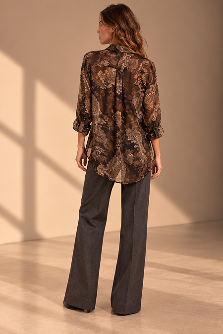 LANGDON PAISLEY SHIRT - BROWN - Image 2